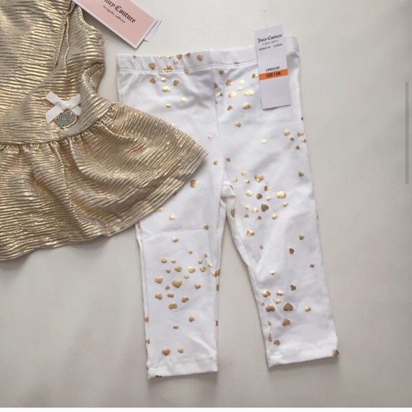 Juicy couture cute sparkly gold leggings set - Picture 4 of 5